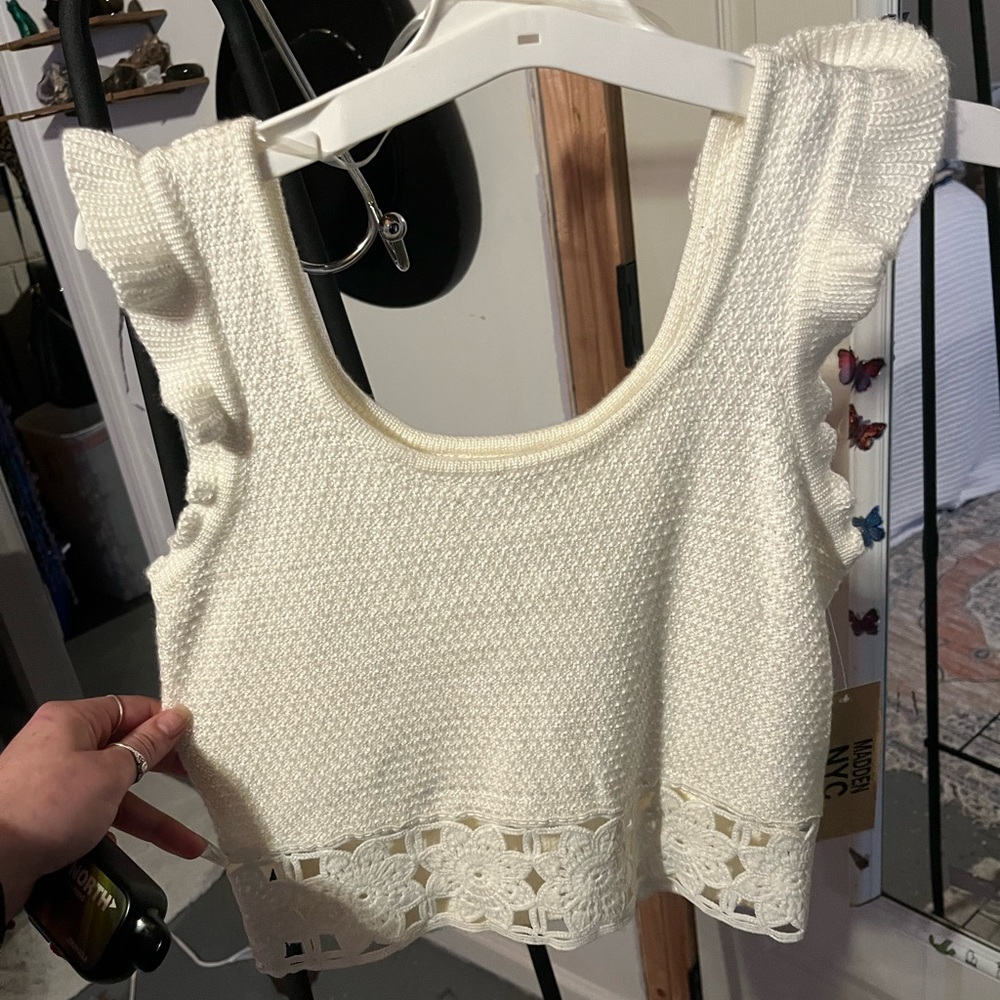 White knitted Madden NYC size small